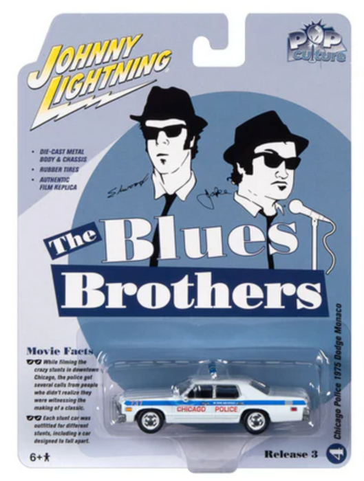 Johnny Lightning JLPC005 Pop Culture Release 3 The Blues Brothers Chicago Police 1975 Dodge Monaco