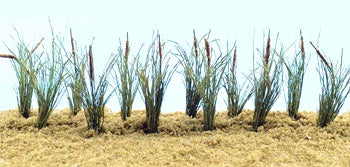 JTT 95536 Cattails 1-1/2" tall O Scale, 24 Pack