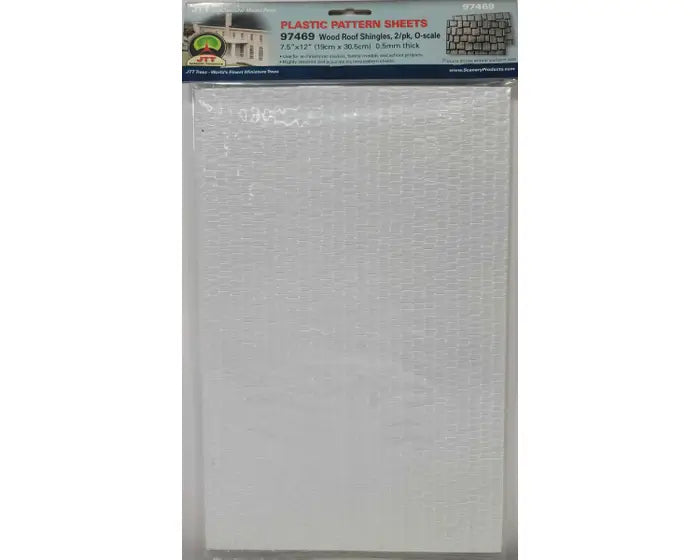 JTT 97469 Pattern Sheets Wood Roof Shingles, O Scale (1:48) 2 Pack