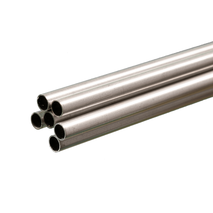 K&S Engineering 1112 7/32" Round Aluminum Tube with .014 Wall 6 Pack