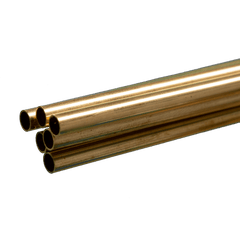 K&S Engineering 1148 7/32"x36" Round Brass Tube with .014 Wall 6 Pack