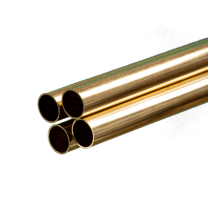 K&S Engineering 1152 11/32"x36" Round Brass Tube with .014 Wall 4 Pack