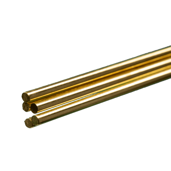 K&S Engineering 1163 5/32" Solid Brass Rod 36" 5 Pack