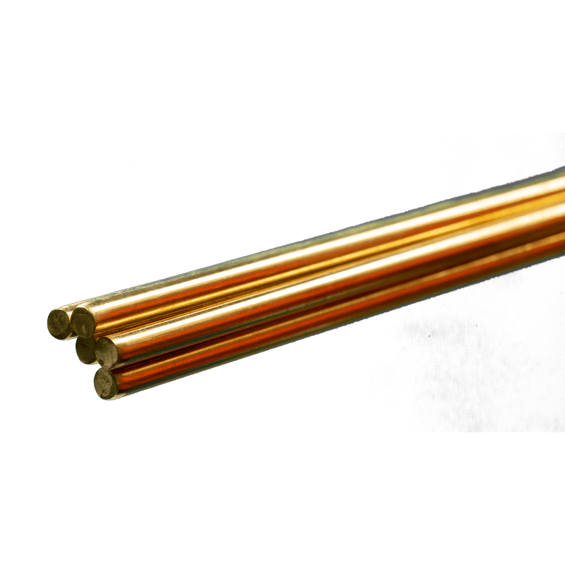 K&S Engineering 1164 3/16" Solid Brass Rod 36" 5 Pack