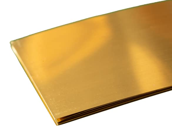 K&S Engineering 250 .005"x4"x10" Brass Sheet Metal 6 Pack