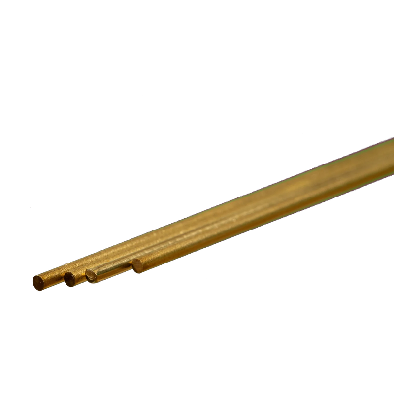 K&S Engineering 9863 Round Brass Rod 2mm 4 Pack