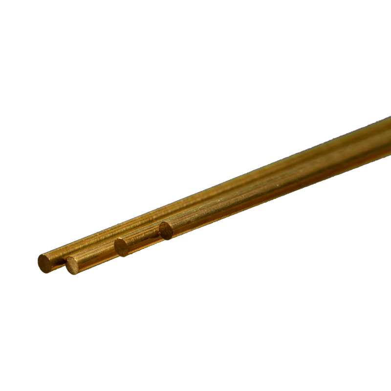 K&S Engineering 9864 Round Brass Rod 2.5mm 4 Pack