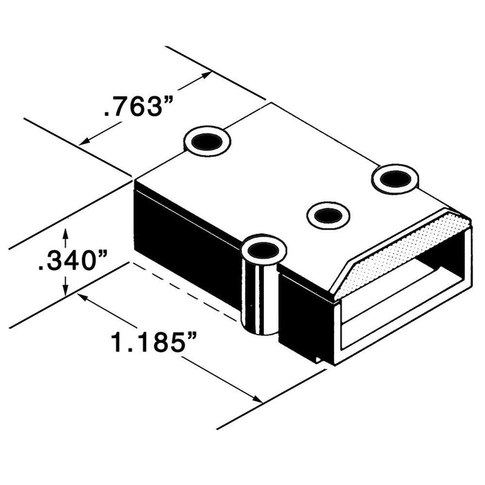 Kadee 920 1 Scale Straight Centerset Shank Couplers with Body Mount Gearboxes - Rust (1 Pair)