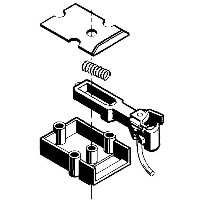 Kadee 920 1 Scale Straight Centerset Shank Couplers with Body Mount Gearboxes - Rust (1 Pair)