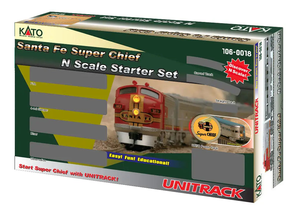 Kato 106-0018 N Scale Santa Fe Super Chief Starter Train Set