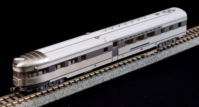 Kato 106-090 N Scale Burlington CB&Q E5A & Silver Streak Zephyr 6 Car Set