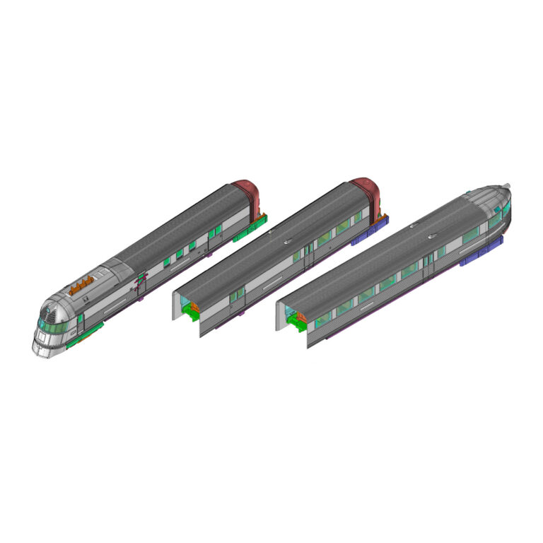 Kato 106-101 N Scale CB&Q Pioneer Zephyr 3 Car Set