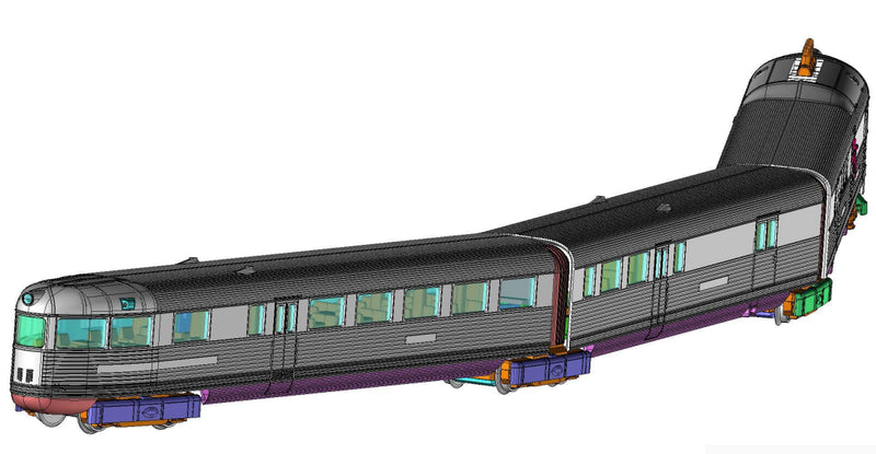 Kato 106-101 N Scale CB&Q Pioneer Zephyr 3 Car Set
