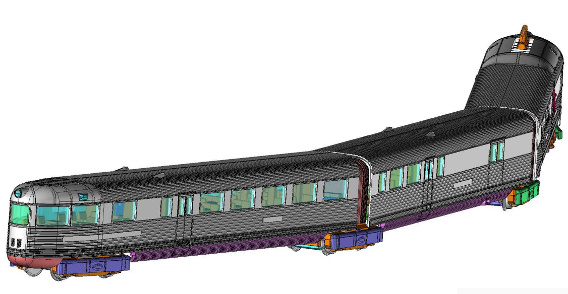 Kato 106-101 N Scale CB&Q Pioneer Zephyr 3 Car Set
