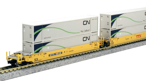 Kato 106-6183 N Scale Maxi-IV Well 3 Car Set DTTX 765122 with CN Containers