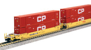 Kato 106-6184 N Scale Maxi-IV Well 3 Car Set DTTX 765865 with CP Containers