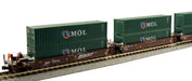 Kato 106-6210 N Gunderson Maxi I 5-Unit Well Car BNSF 238403 with China Shipping Containers