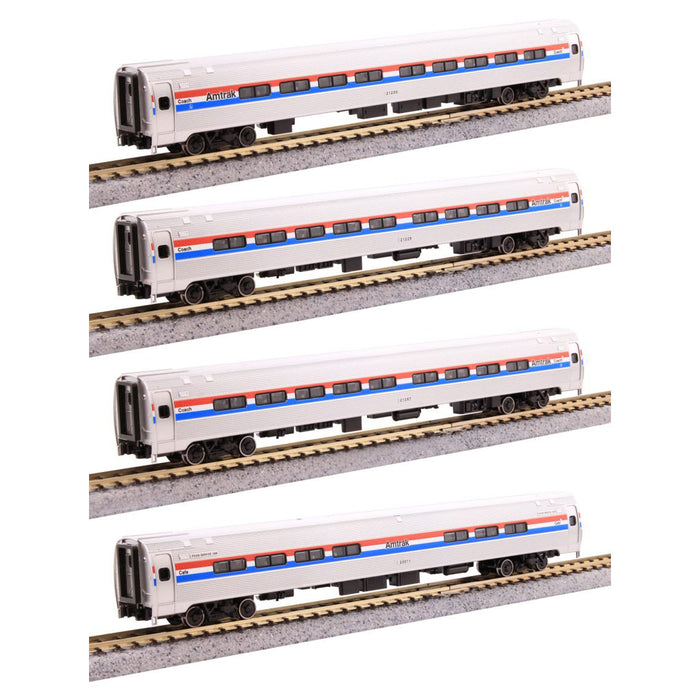 Kato 106-8020 N Scale Amtrak Amfleet I Coach 4 Car Set Phase III