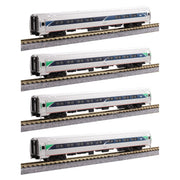 Kato 106-8021 N Scale Amtrak Amfleet I Coach 4 Car Set Phase VII