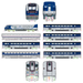 Kato 106-9010-1 N Scale Amtrak SC-44 & Amtrak Pacific Surfliner 8 Unit Set DC with Lighting