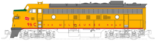 KATO 176-2303 N Scale Milwaukee Road "Olympian Hiawatha Post 1955" EMD FP7A #96C - DC