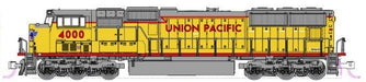 Kato 176-7607DCC N Scale EMD SD70M Union Pacific UP 4000 with DCC