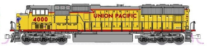 Kato 176-7607DCC N Scale EMD SD70M Union Pacific UP 4000 with DCC