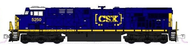 KATO 176-8936LS N Scale GE ES44AC GEVO Diesel CSX 5250 with DCC & Sound (Dark Future Boxcar Logo)