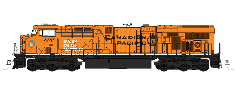 KATO 176-8960 N Scale GE ES44AC GEVO Diesel "Every Child" CP 8757
