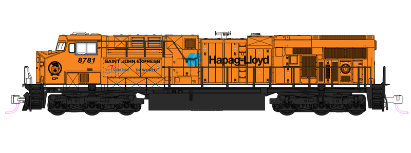 KATO 176-8961 N Scale GE ES44AC GEVO Diesel "Hapag-Lloyd" CP 8781