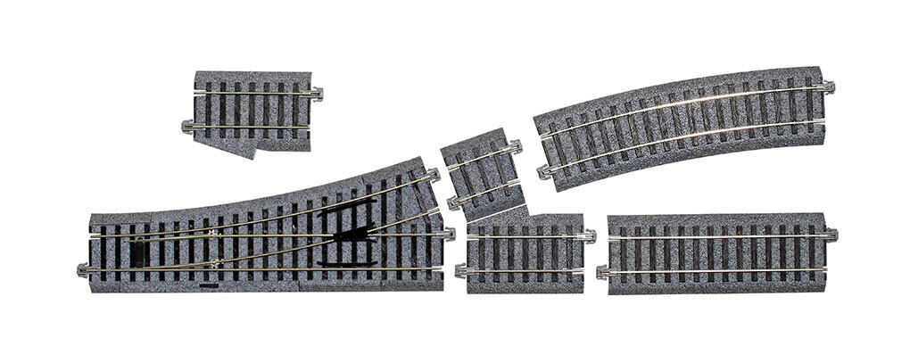 Kato 2-852 HO Scale UniTrack #4 Manual 21-5/8" Left-Hand Turnout