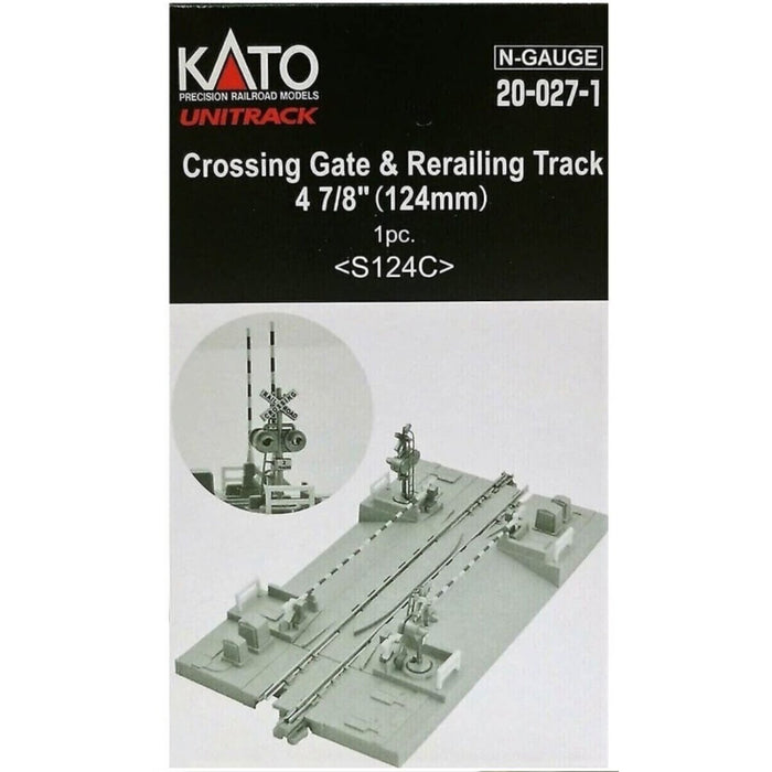 Kato 20-027-1 N Scale UniTrack Crossing Gate & Rerailing Track (124mm)