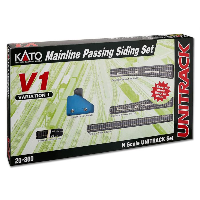 Kato 20-860 N Scale UniTrack V1 Mainline Passing Siding Track Set