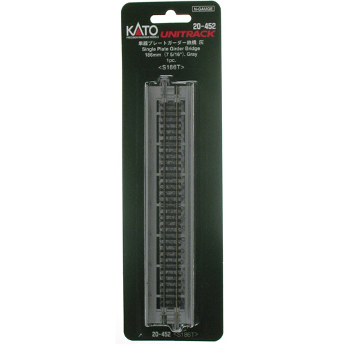 Kato 20-452 N Scale UniTrack 186mm 7-5/16" Plate Girder Bridge, Gray