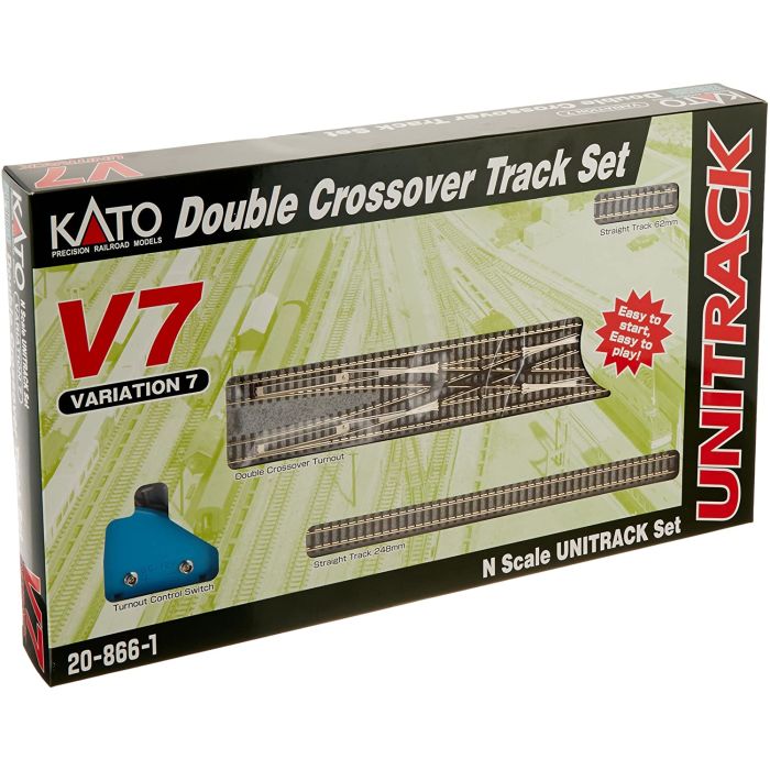 Kato 208661 N Scale UniTrack V7 Double Crossover Track Set