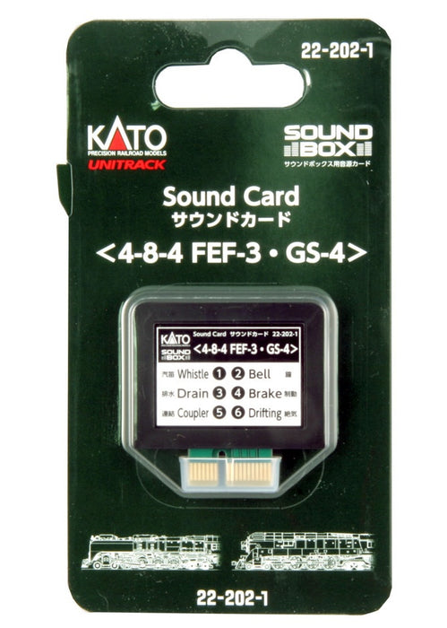 Kato 22-202-1 FEF-3 and GS-4 Heavy Steam Sound Card for Soundbox