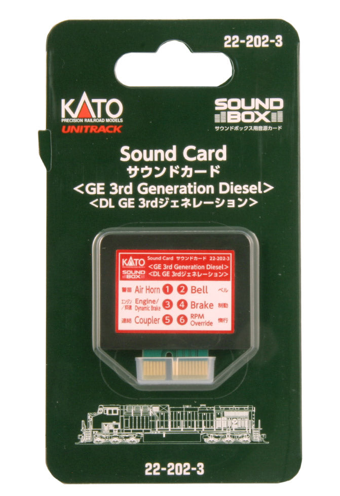 Kato 22-202-3 GE 3rd Generation Diesel Sound Card for Soundbox