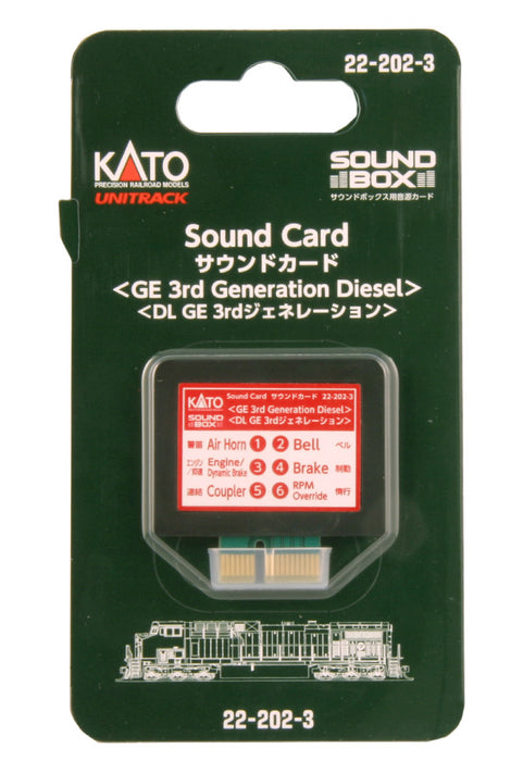 Kato 22-202-3 GE 3rd Generation Diesel Sound Card for Soundbox