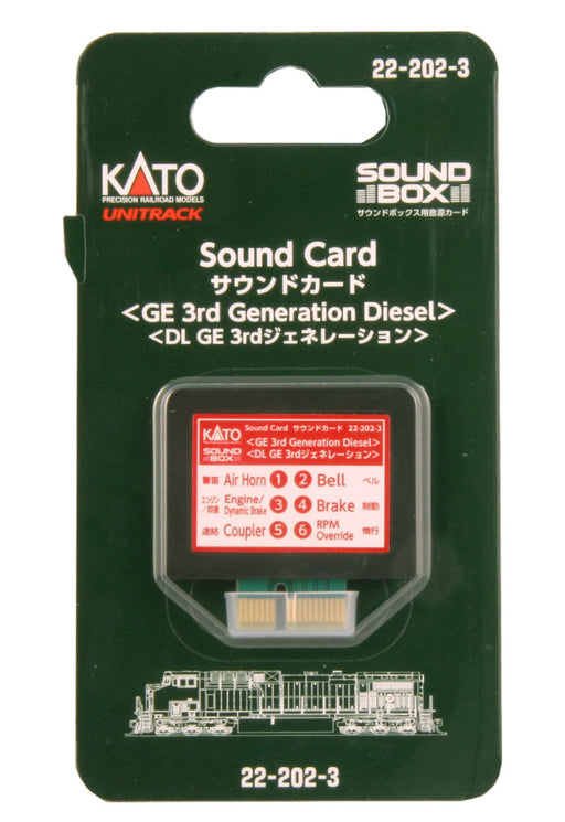 Kato 22-202-3 GE 3rd Generation Diesel Sound Card for Soundbox