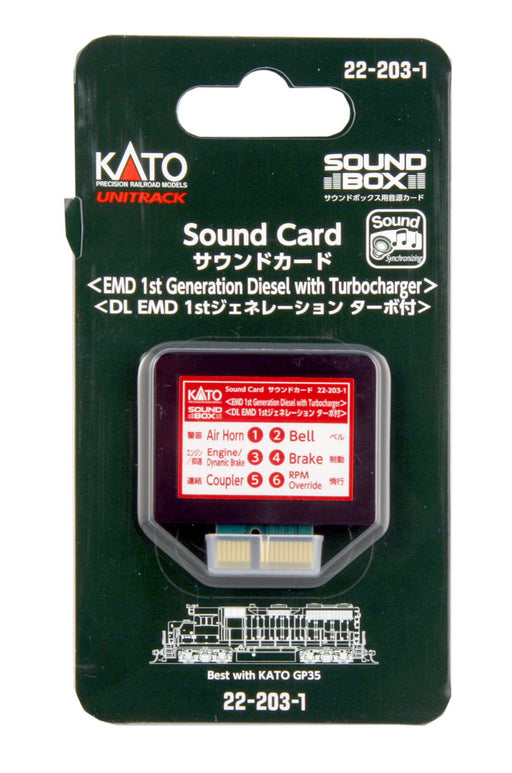 Kato 22-203-1 EMD 1st Generation Diesel with Turbo Sound Card for Soundbox