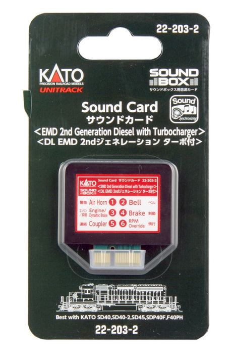 Kato 22-203-2 EMD 2nd Generation Diesel with Turbo Sound Card for Soundbox