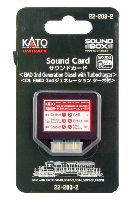 Kato 22-203-2 EMD 2nd Generation Diesel with Turbo Sound Card for Soundbox
