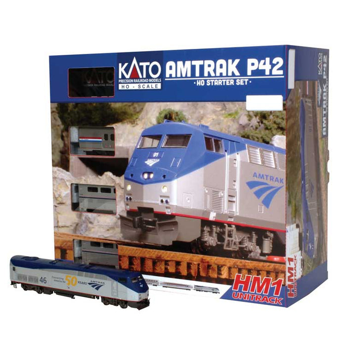 KATO 30-3001 HO Scale Amtrak P42 #46 50th Anniversary Train Set