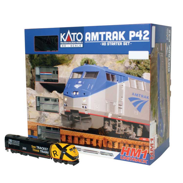 KATO 30-3007 HO Scale Amtrak P42 #203 Operation Lifesaver Starter Train Set