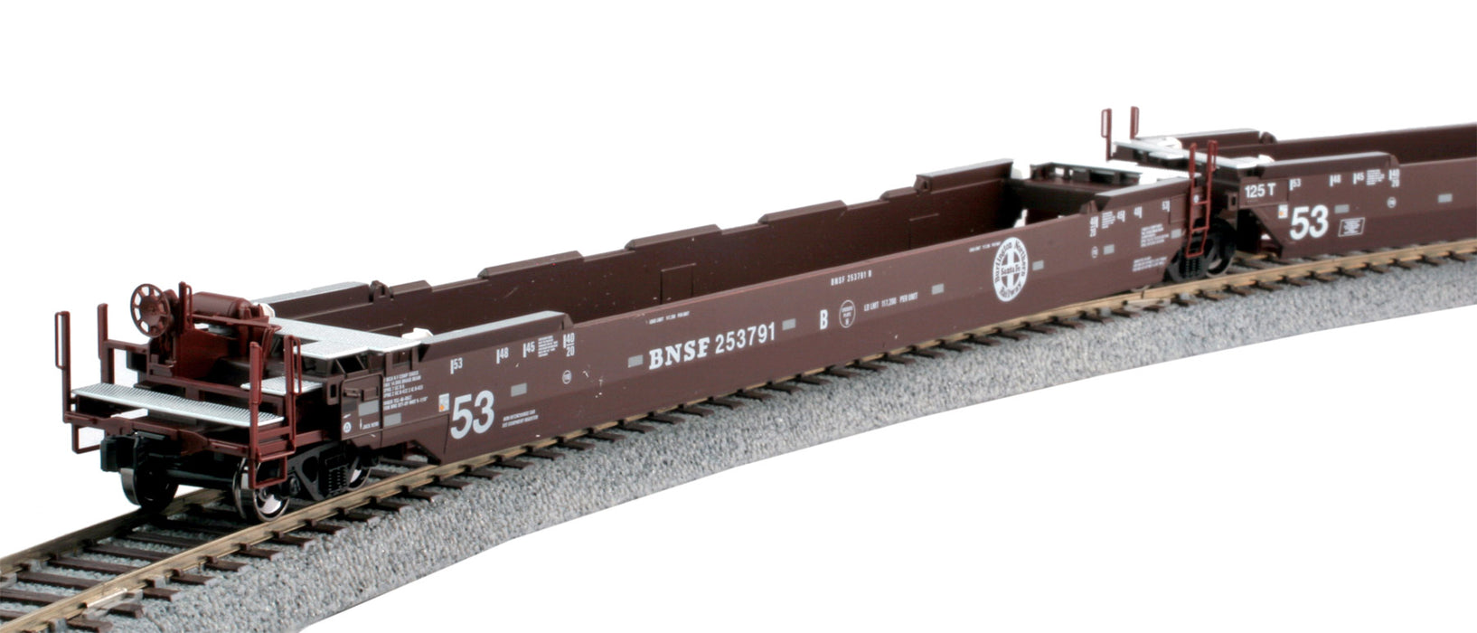 Kato 30-9053 Gunderson Maxi-IV 3-Unit Well Car BNSF/Old Logo 253791 (LN - USED)