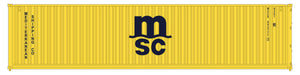 KATO 80055G N Scale 40' Intermodal Container Mediterranean Shipping MSC 2 Pack