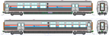 Kato HO Scale Amtrak Viewliner II Baggage-Dorm Phase III
