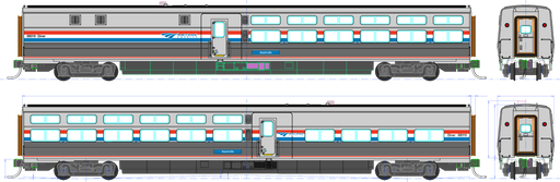 Kato HO Scale Amtrak Viewliner II Diner Phase III