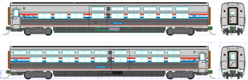 Kato HO Scale Amtrak Viewliner II Sleeper Phase III