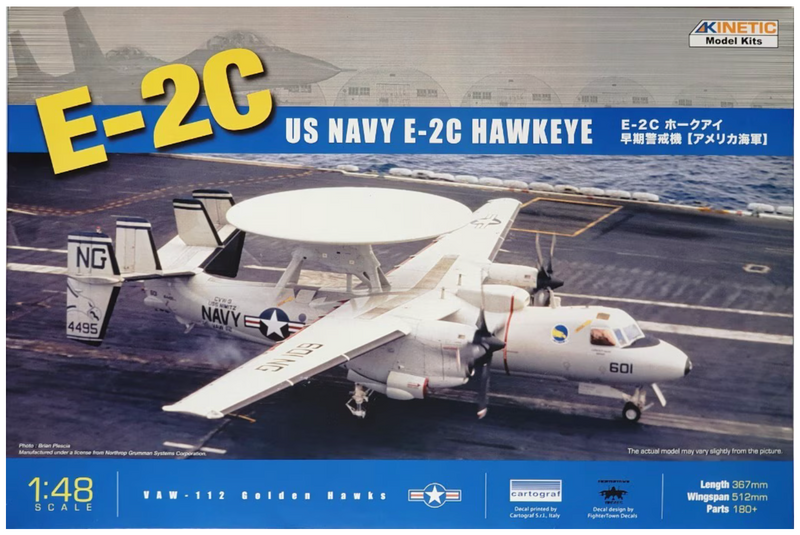 Kinetic 48013 1/48 Grumman E-2C Hawkeye Model Aircraft Kit